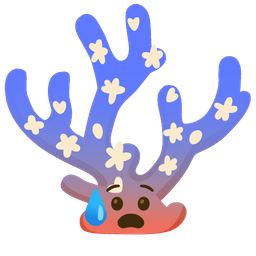 Anxious face with sweat and Coral