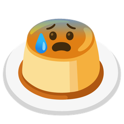 Anxious face with sweat and Custard