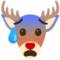 Anxious face with sweat and Deer
