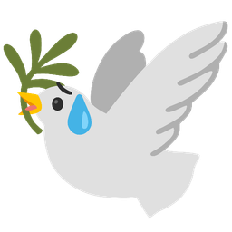 Anxious face with sweat and Dove