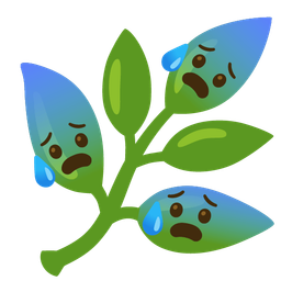 Anxious face with sweat and Herb