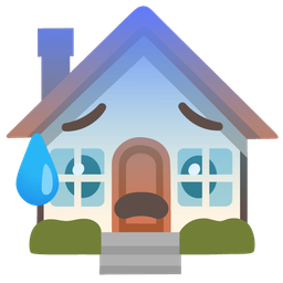 Anxious face with sweat and House