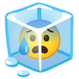 Anxious face with sweat and Ice