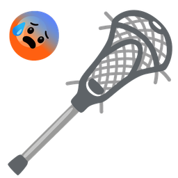 Anxious face with sweat and Lacrosse