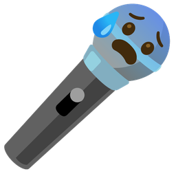 Anxious face with sweat and Microphone