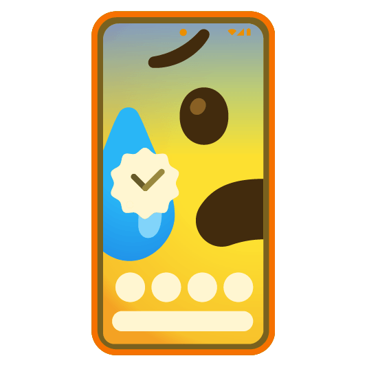 Anxious face with sweat and Mobile phone