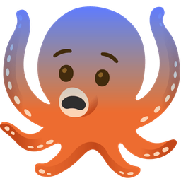 Anxious face with sweat and Octopus