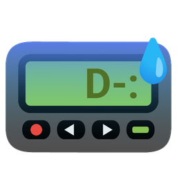 Anxious face with sweat and Pager