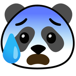 Anxious face with sweat and Panda
