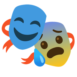 Anxious face with sweat and Performing arts