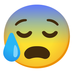 Anxious face with sweat and Relieved face