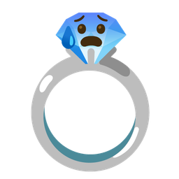 Anxious face with sweat and Ring