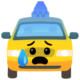 Anxious face with sweat and Taxi