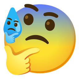 Anxious face with sweat and Thinking face