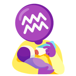 Aquarius and baby bottle