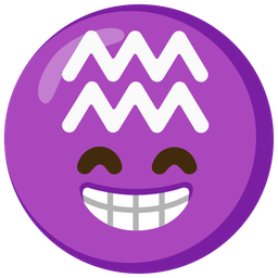 Aquarius and Beaming face with smiling eyes
