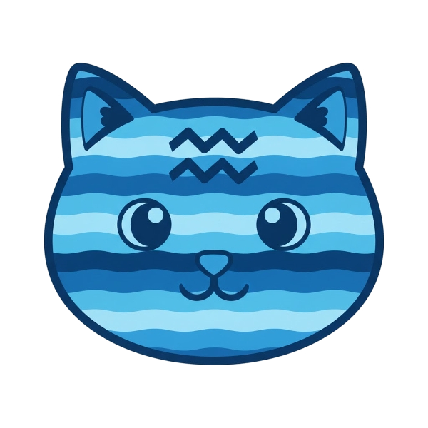 Aquarius and Cat face
