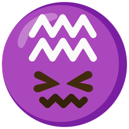 Aquarius and confounded face