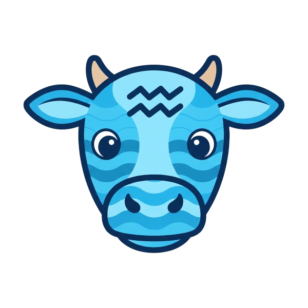 Aquarius and Cow face