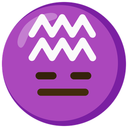 Aquarius and expressionless face