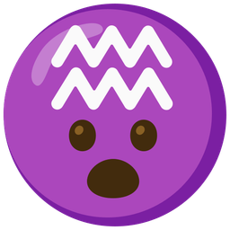 Aquarius and face with open mouth