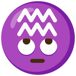 Aquarius and face with rolling eyes