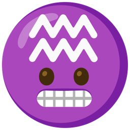 Aquarius and grimacing face