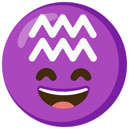Aquarius and Grinning face with smiling eyes