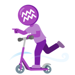 Aquarius and kick scooter