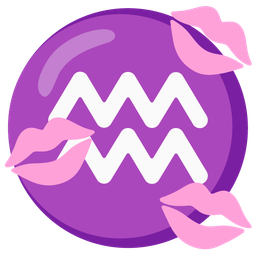 Aquarius and kiss mark