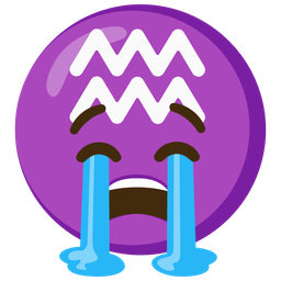 Aquarius and loudly crying face