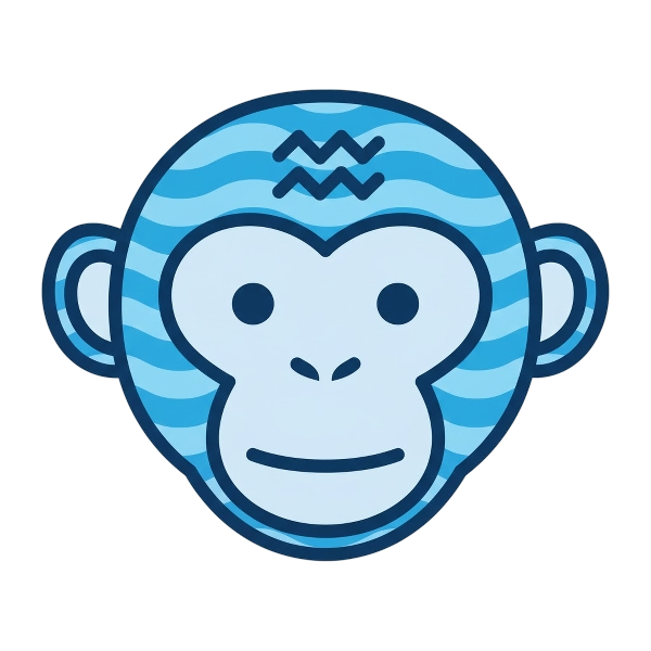 Aquarius and Monkey face