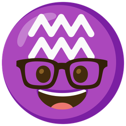 Aquarius and nerd face