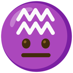 Aquarius and neutral face