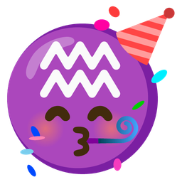 Aquarius and partying face