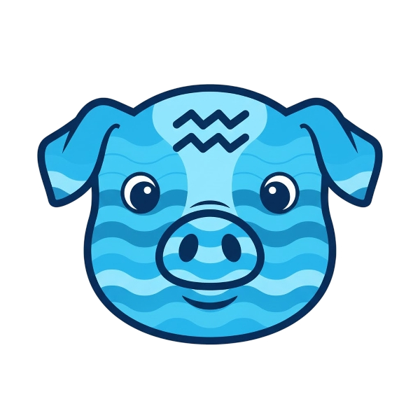 Aquarius and Pig face