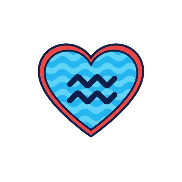 Aquarius and Red heart