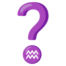 Aquarius and red question mark