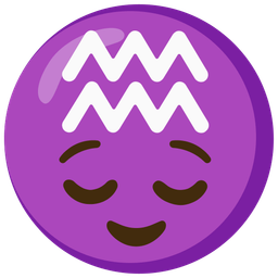 Aquarius and relieved face