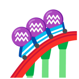 Aquarius and roller coaster