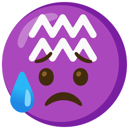 Aquarius and sad but relieved face