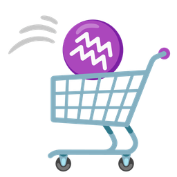 Aquarius and shopping cart