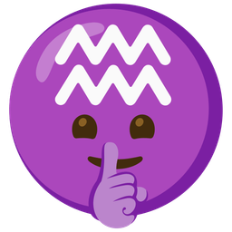 Aquarius and shushing face