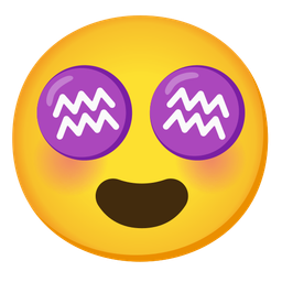 Aquarius and Smiling face with heart-eyes