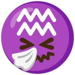 Aquarius and sneezing face