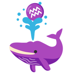 Aquarius and spouting whale