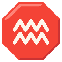 Aquarius and stop sign