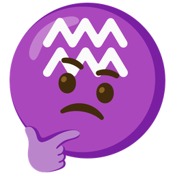 Aquarius and thinking face