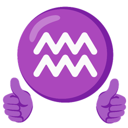 Aquarius and thumbs up