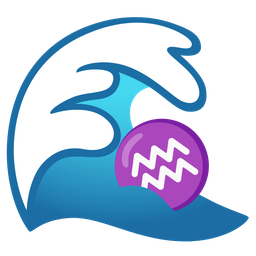 Aquarius and water wave